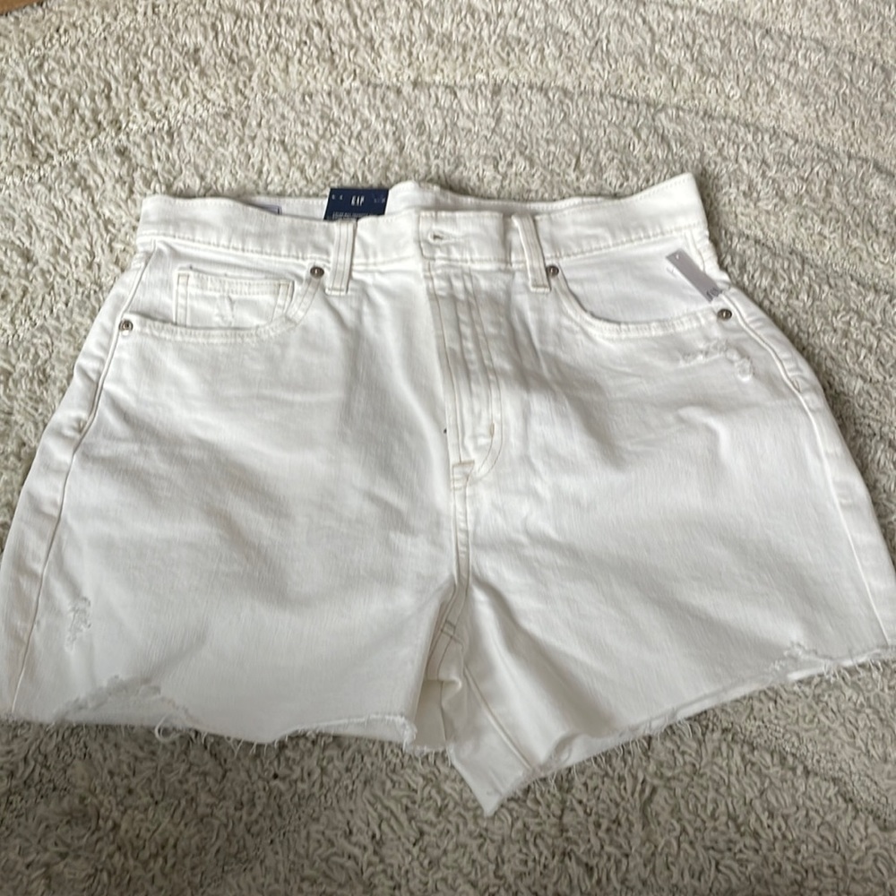 NWT white gap jean shorts